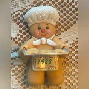 🎁Vintage Hallmark 1988 "Son" Gingerbread Man Keepsake Ornament 🧑‍🍳❤️